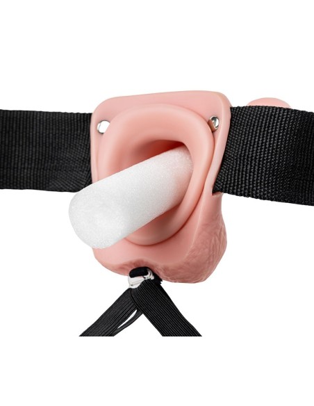 Gode ceinture creux Hollow Strap On RealRock 18 x 4.5cm