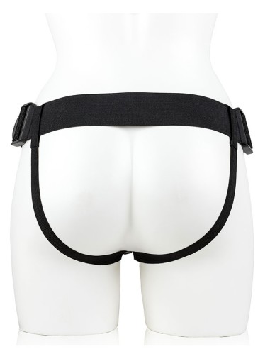 Gode ceinture creux Hollow Strap On RealRock 18 x 4.5cm Noir