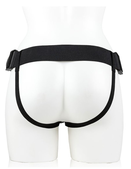 Gode ceinture creux Hollow Strap On RealRock 18 x 4.5cm Noir