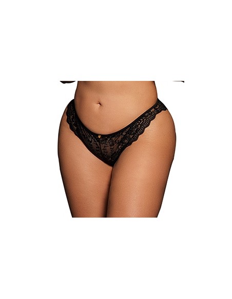 Culotte dentelle CLAIRE Grande Taille Noire