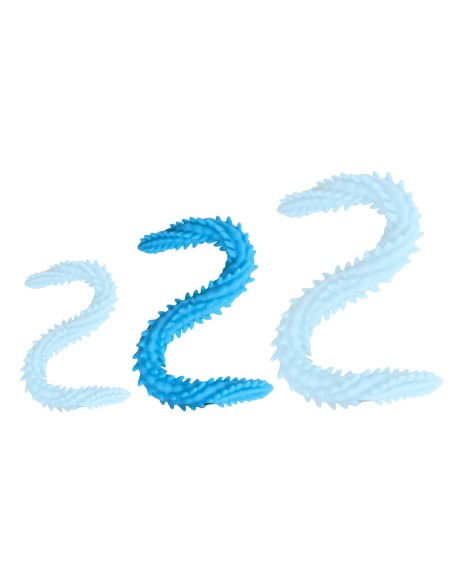 Double Gode Scolop M 50 x 4cm Bleu