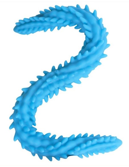 Double Gode Scolop L 60 x 5cm Bleu