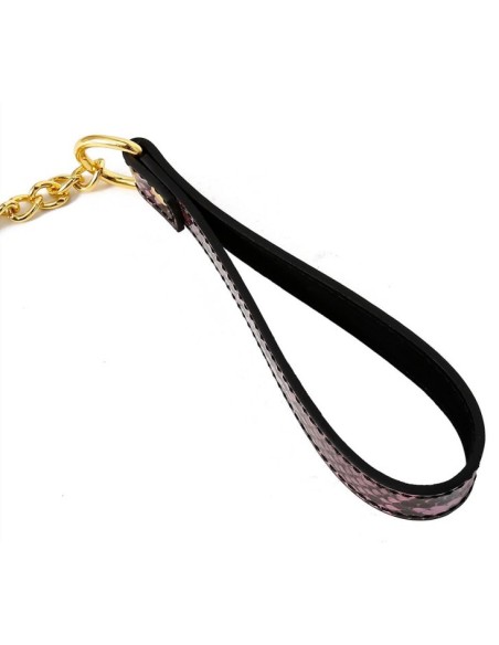 Collier-Laisse Snakine Noir-Rose Collier-Laisse Snakine Noir-Rose