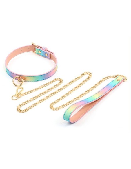 Collier-laisse Sm Laser Rose