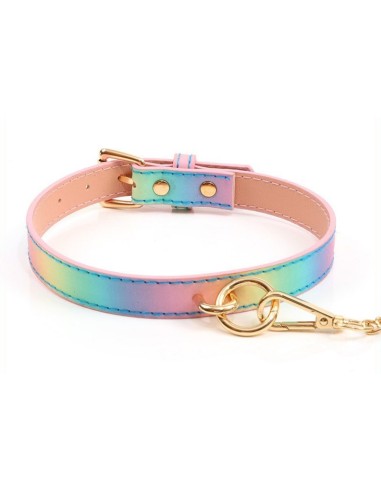 Collier-laisse Sm Laser Rose