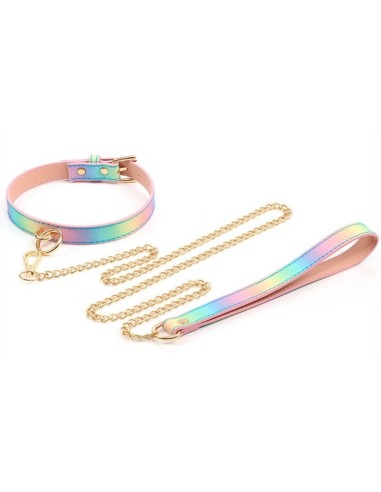 Collier-laisse Sm Laser Rose