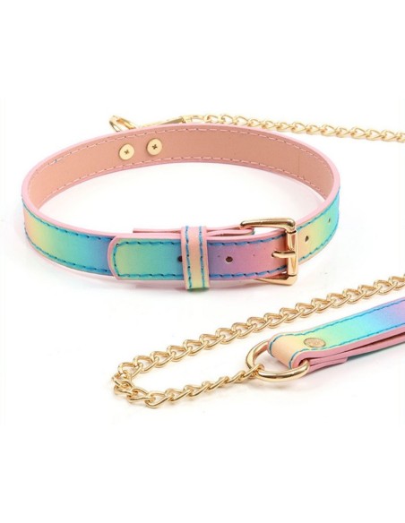Collier-laisse Sm Laser Rose
