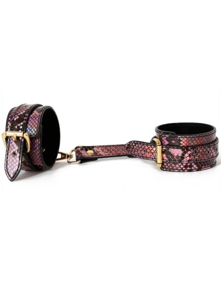Menottes de poignets Snakine Noir-Rose Menottes de poignets Snakine Noir-Rose