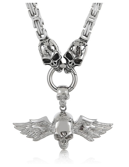 Collier en métal Neck Skull 70cm
