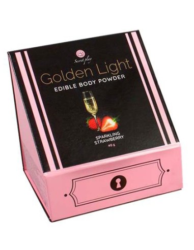 Poudre corporelle comestible Golden Light Vin pétillant à la Fraise 40g