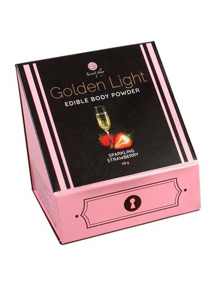 Poudre corporelle comestible Golden Light Vin pétillant à la Fraise 40g