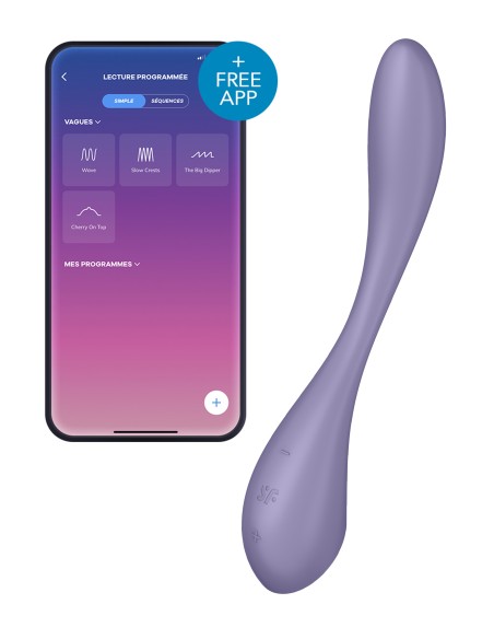 Vibro connecté G-Spot Flex 5+ Satisfyer Mauve Vibro connecté G-Spot Flex 5+ Satisfyer Mauve