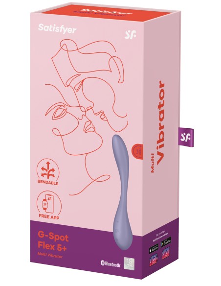 Vibro connecté G-Spot Flex 5+ Satisfyer Mauve Vibro connecté G-Spot Flex 5+ Satisfyer Mauve