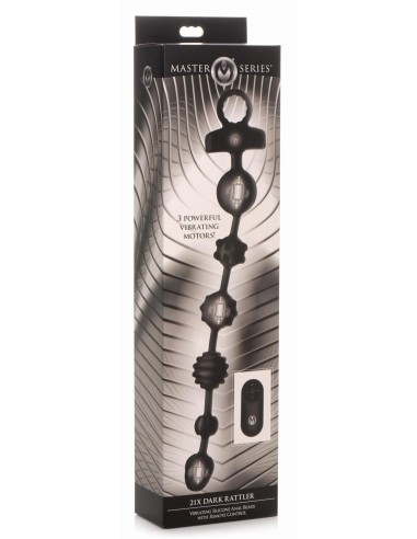 Boules anales vibrantes 21x Dark Rattler 40 x 4.5cm