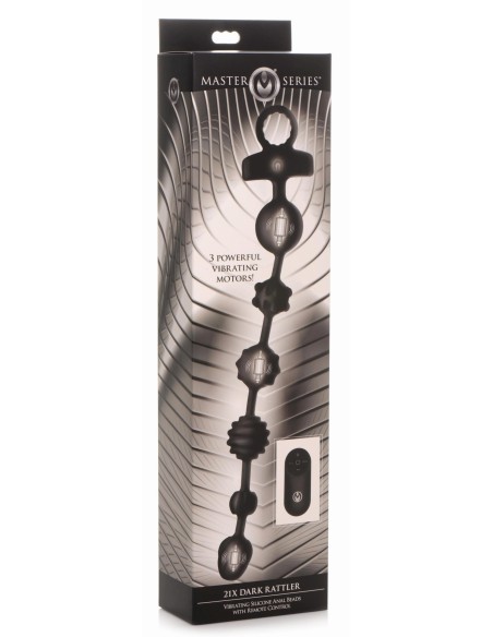 Boules anales vibrantes 21x Dark Rattler 40 x 4.5cm