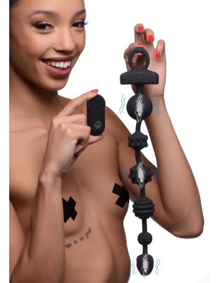 Boules anales vibrantes 21x Dark Rattler 40 x 4.5cm