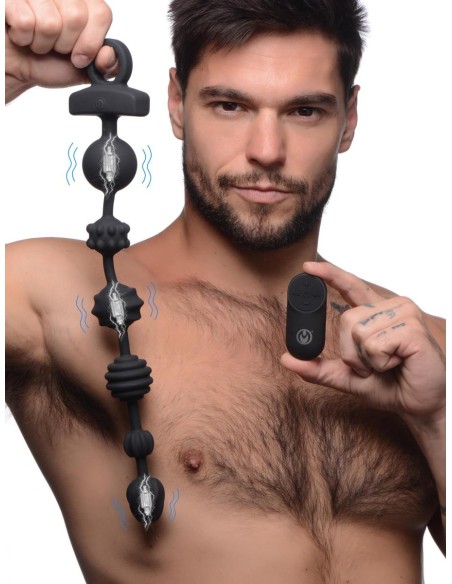 Boules anales vibrantes 21x Dark Rattler 40 x 4.5cm