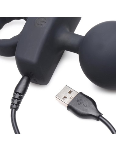 Boules anales vibrantes 21x Dark Rattler 40 x 4.5cm