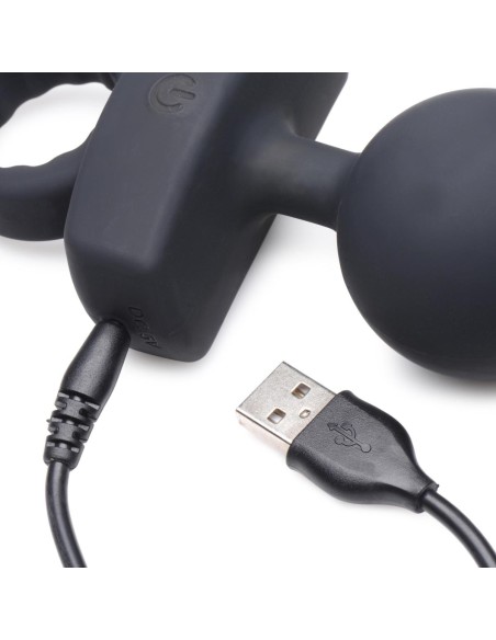 Boules anales vibrantes 21x Dark Rattler 40 x 4.5cm