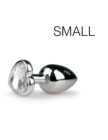 Plug bijou Argent en coeur - SMALL 6.3 x 2.6 cm Plug bijou Argent en coeur - SMALL 6.3 x 2.6 cm