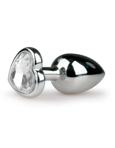 Plug bijou Argent en coeur - SMALL 6.3 x 2.6 cm