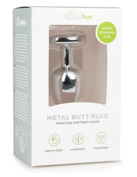Plug bijou Argent en coeur - SMALL 6.3 x 2.6 cm Plug bijou Argent en coeur - SMALL 6.3 x 2.6 cm