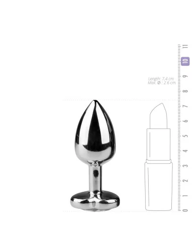 Plug bijou Argent en coeur - SMALL 6.3 x 2.6 cm