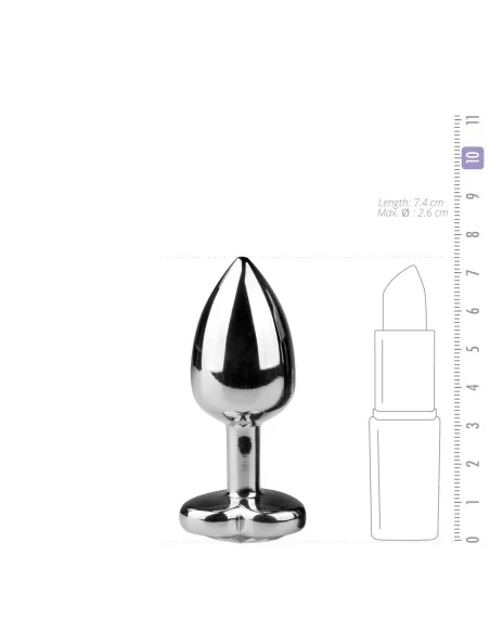 Plug bijou Argent en coeur - SMALL 6.3 x 2.6 cm Plug bijou Argent en coeur - SMALL 6.3 x 2.6 cm