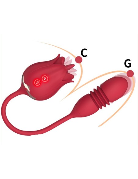 Stimulateur de clitoris et Point G Rose Egg 9 x 3cm