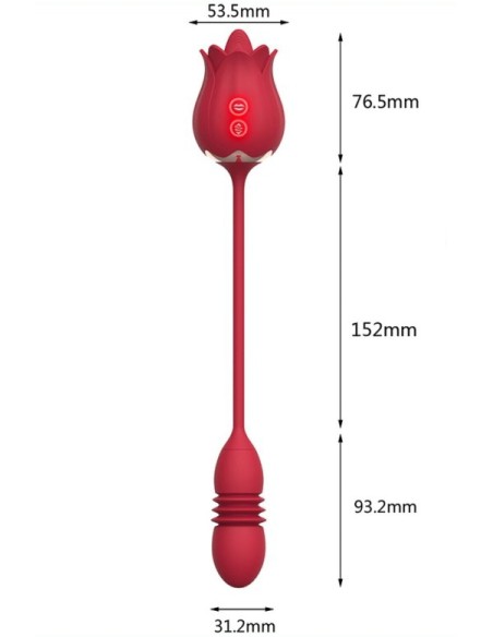 Stimulateur de clitoris et Point G Rose Egg 9 x 3cm