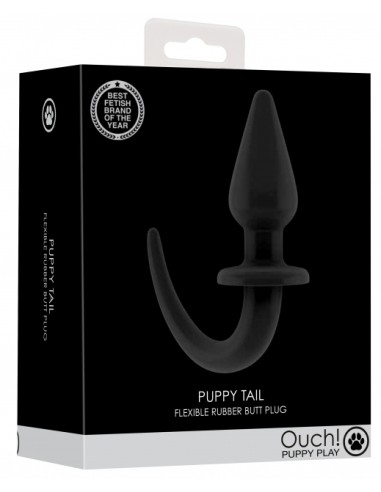 Plug Queue de chien Puppy Plug 9 x 4cm Noir