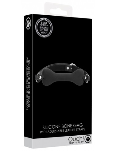 Bâillon Os Silicone Noir