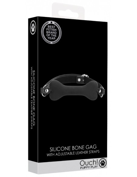 Bâillon Os Silicone Noir
