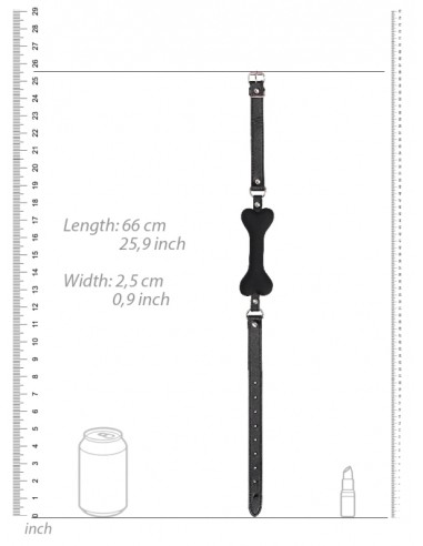 Bâillon Os Silicone Noir