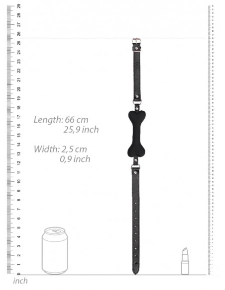 Bâillon Os Silicone Noir
