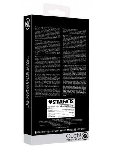 Bâillon Os Silicone Noir