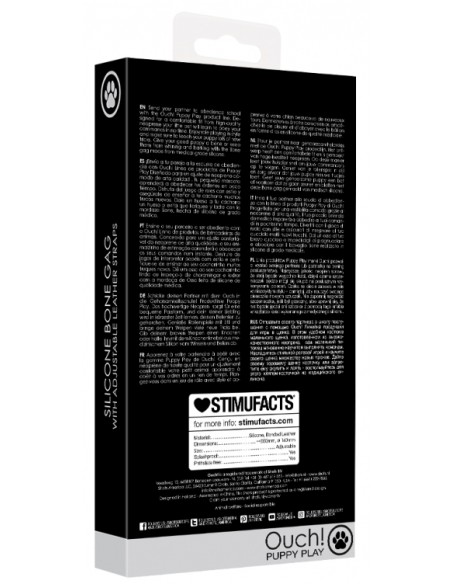 Bâillon Os Silicone Noir