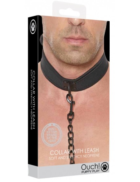 Collier Néoprène Ouch Puppy Noir