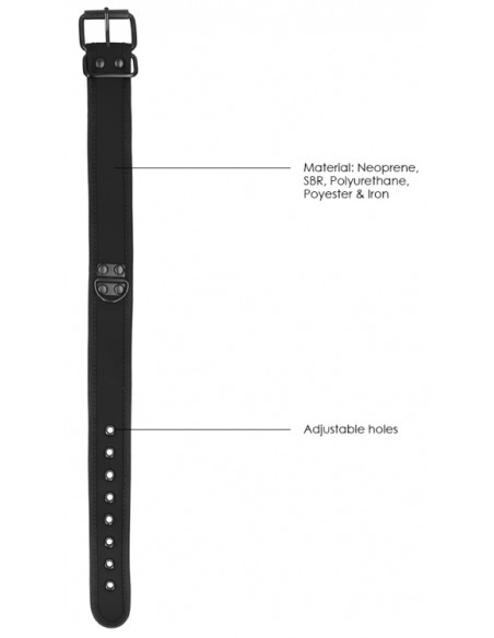 Collier Néoprène Ouch Puppy Noir
