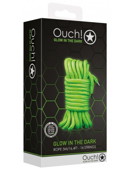 Corde de bondage phosphorescente Glow Rope 5M