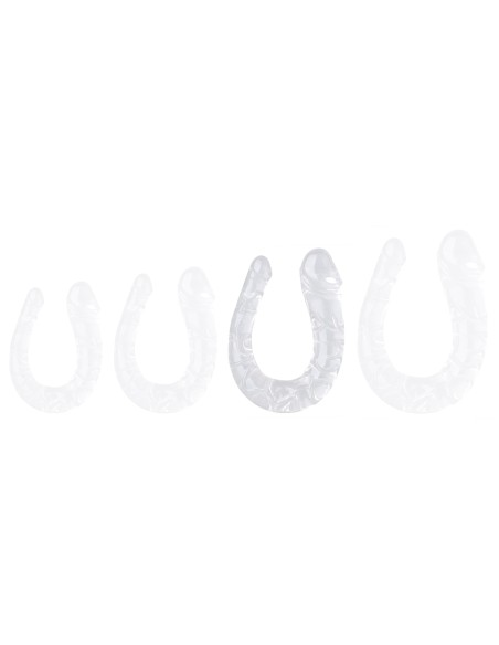 Double Gode transparent U Jelly L 17 x 4.5cm