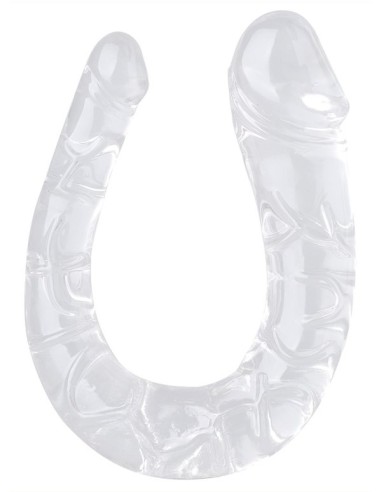 Double Gode transparent U Jelly L 17 x 4.5cm