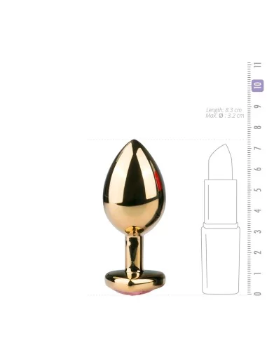 Plug bijou Or en coeur - Medium 7.1 x 3.2cm