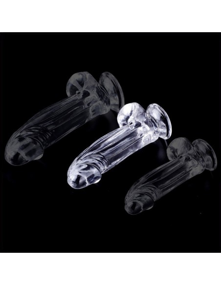 Gode transparent Kolk M 14 x 4.5cm Gode transparent Kolk M 14 x 4.5cm