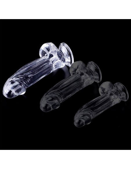 Gode transparent Kolk L 16 x 5.5cm Gode transparent Kolk L 16 x 5.5cm
