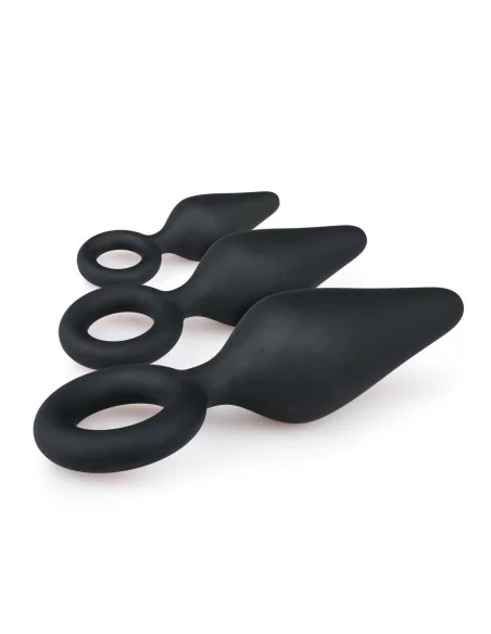 Lot de 3 plugs Pointy 10 x 4.5 cm Noir Lot de 3 plugs Pointy 10 x 4.5 cm Noir