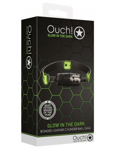 Bâillon Cylindre phosphorescent Glow 7.5cm