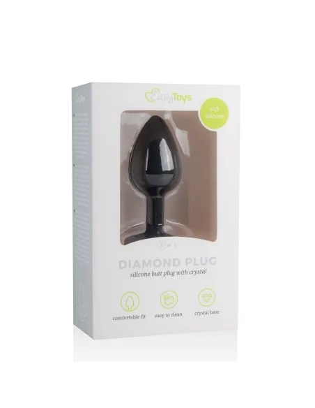 Plug Bijou Diamond noir 6 x 2.7cm