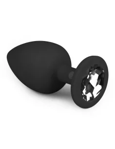 Plug Bijou Diamond Noir 8 x 4cm