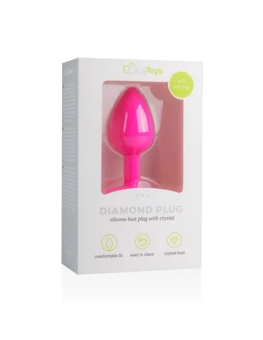 Plug Bijou Diamond Rose 6 x 2.7cm
